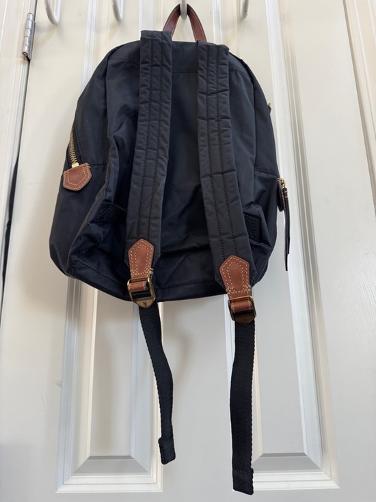 Frye Black Backpack with Brown Leather Accents and Gold Hardware main image 9